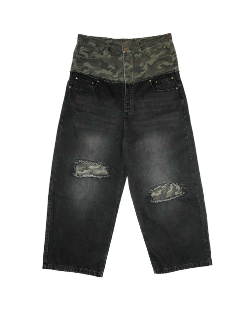 Moses Split Camo Denim